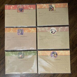 Michaels Blank Fruitful Harvest Fruit Recipe Cards Lot of 6 Packs 108 Total NOS